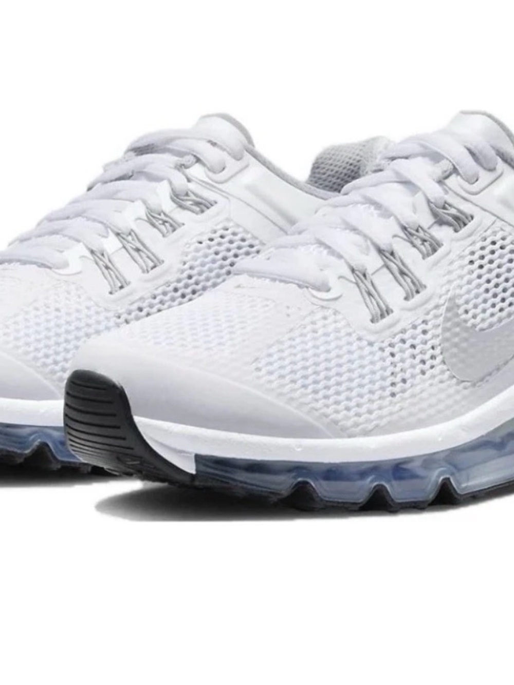 Grade school Lightweight White Mesh Athletic Sneakers